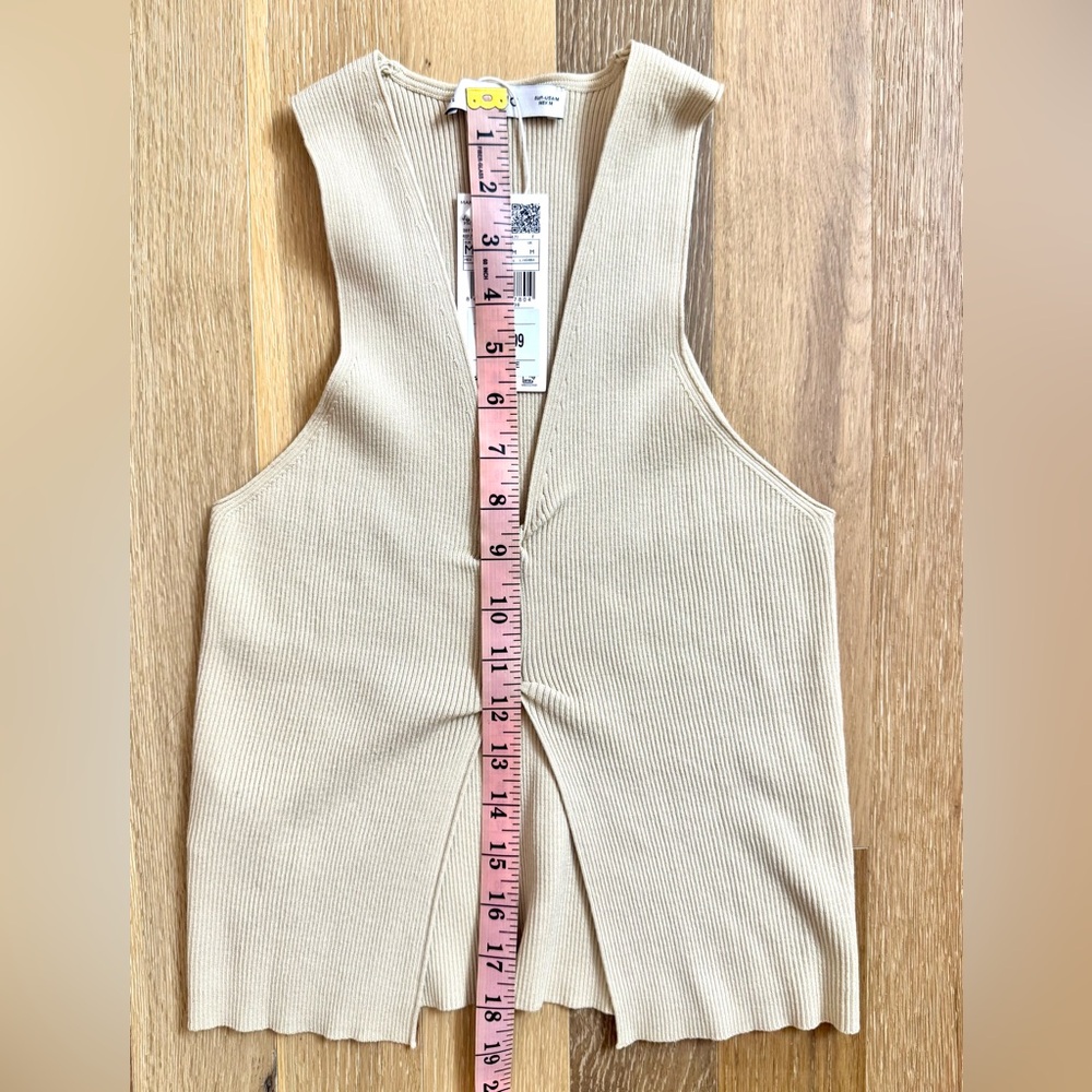 Mango Women’s Beige Cut Out Detail Top NWT - Picture 10 of 10